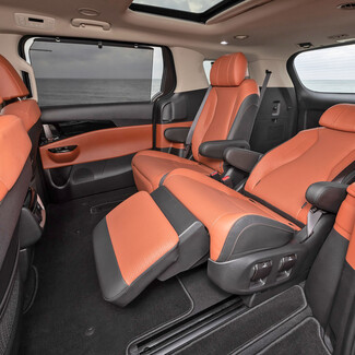 Ворсовые коврики на KIA Carnival IV 7 мест с оттоманками 2020 - 2025 в Саранске